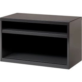 Hirsh Industries Inc 20509 Hirsh Industries® Low Credenza with 2 Open Shelves - 36"W - Charcoal image.
