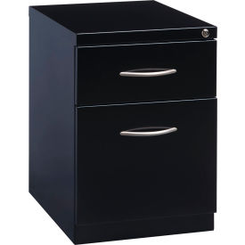 Hirsh Industries Inc 21119 Hirsh Industries®20" Deep Mobile Pedestal, Box/File with Arch Pull Handles - Black image.