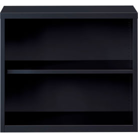 Hirsh Industries Inc 21987 Hirsh 2 Shelf Bookcase 34-1/2"W x 13"D x 30"H, Black image.
