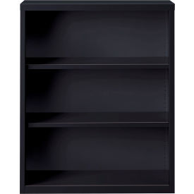 Hirsh Industries Inc 21990 Hirsh 3 Shelf Bookcase 34-1/2"W x 13"D x 42"H, Black image.