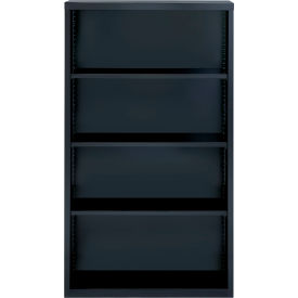 Hirsh Industries Inc 21993 Hirsh 4 Shelf Bookcase 34-1/2"W x 13"D x 60"H, Black image.