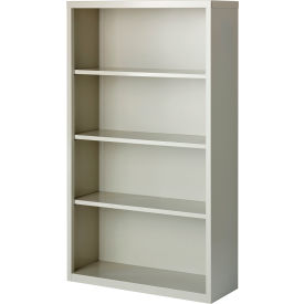 Hirsh Industries Inc 21994 Hirsh 4 Shelf Bookcase 34-1/2"W x 13"D x 60"H, Gray image.