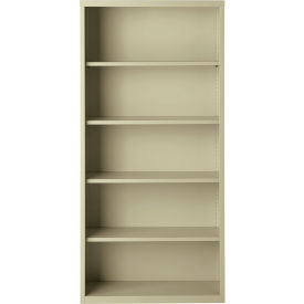 Hirsh 5 Shelf Bookcase 34-1/2""W x 13""D x 72""H Putty