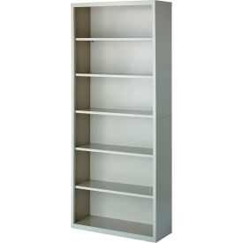 Hirsh 6 Shelf Bookcase 34-1/2""W x 13""D x 82""H Gray