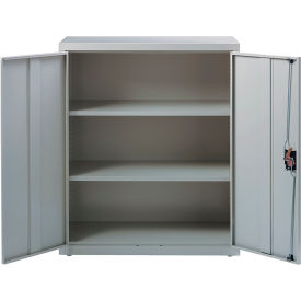 Hirsh Industries® Counter Height Cabinet with 3 Shelf 36""W x 18""D x 42""H Gray All-Welded