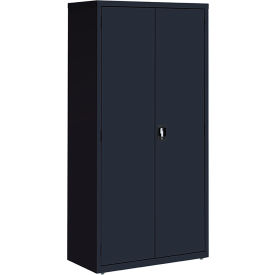 Hirsh Industries® Deluxe Storage Cabinet with 5 Shelves 36""W x 18""D x 72""H Black All-Welded