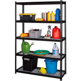 Hirsh Industries 5 Shelf Iron Horse Rivet Boltless Shelving Starter 48""W x 18""D x 72""H