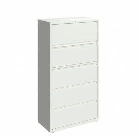 Hirsh Industries Inc 23703 Hirsh Industries®36" Wide 5-Drawer Lateral File Cabinet - White image.