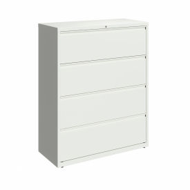 Hirsh Industries Inc 23706 Hirsh Industries®42" Wide 4-Drawer Lateral File Cabinet - White image.
