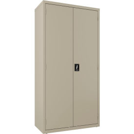 Hirsh Industries Inc 24032 Hirsh Industries®Janitorial Cabinet, 18"D x 36"W x 72"H - Putty image.
