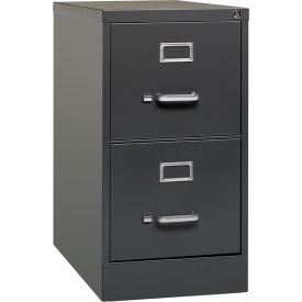 Hirsh Industries Inc 24065 Hirsh Industries®26-1/2" Deep 2-Drawer Letter-Size Vertical File Cabinet - Charcoal image.