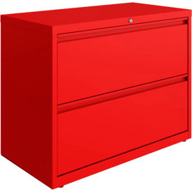 Hirsh Industries Inc 24249*****##* Hirsh Industries® HL10000 Series® Lateral File 36 Wide 2-Drawer - Lava Red image.