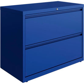Hirsh Industries Inc 24251 Hirsh Industries® HL10000 Series® Lateral File 36 Wide 2-Drawer - Classic Blue image.