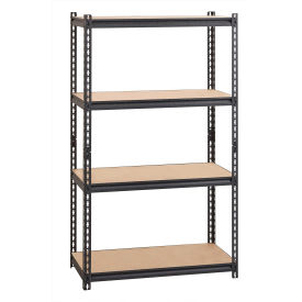 Iron Horse 4 Shelf Standard Duty Boltless Shelving Starter 36"W x 18"D x 60"H Wood Deck