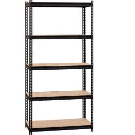 Iron Horse 5 Shelf Commercial Duty Boltless Shelving Starter 36"W x 18"D x 72"H Wood Deck