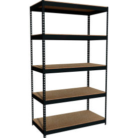 Iron Horse 5 Shelf Standard Duty Boltless Shelving Starter 48"W x 24"D x 84"H Wood Deck