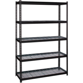 Iron Horse 5 Shelf Commercial Duty Boltless Shelving Starter 48"W x 18"D x 72"H Wire Deck