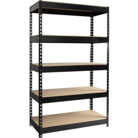 Iron Horse 5 Shelf Standard Duty Boltless Shelving Starter 36"W x 16"D x 60"H Wood Deck
