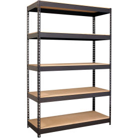 Iron Horse 5 Shelf Standard Duty Boltless Shelving Starter 48"W x 18"D x 72"H Wood Deck