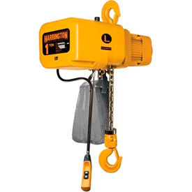 NER Electric Chain Hoist w/ Hook Suspension - 1/2 Ton, 10' Lift, 29 ft/min, 460V