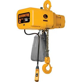 Harrington Hoists & Cranes NER020C-15-460V Harrington NER 2 Ton, Electric Chain Hoist W/ Hook Suspension, 15 Lift, 7 FPM, 460V image.