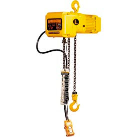 Harrington SNER 1/4 Ton Electric Chain Hoist W/ Hook Suspension, 15' Lift, 14 FPM, 115V