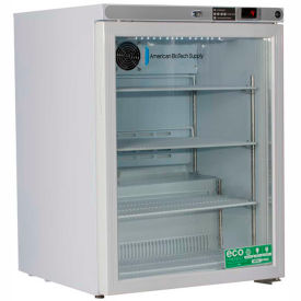 American Biotech ABT-HC-UCFS-0504G American Biotech Supply Premier Freestanding Undercounter Refrigerator, 5.2 Cu.Ft., Glass Door image.
