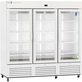 American Biotech Supply Standard Laboratory Refrigerator 72 Cu. Ft. Capacity Glass Door 