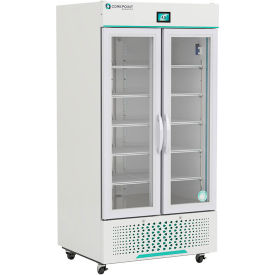 American Biotech NSWDR362WWG-0 CorePoint Scientific White Diamond Laboratory and Medical Refrigerator 36 Cu. Ft., Glass Door image.