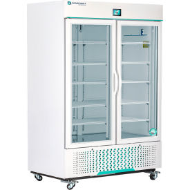 American Biotech NSWDR492WWG-0 CorePoint Scientific White Diamond Laboratory & Medical Refrigerator, 49 Cu. Ft., Glass Door image.