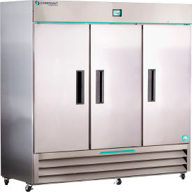 CorePoint Scientific White Diamond Refrigerator 72 Cu.Ft. Stainless Steel Solid Door 