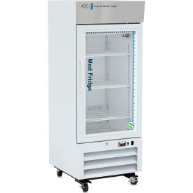 American Biotech Supply Standard Pharmacy Upright Refrigerator, 12 Cu. Ft. Capacity, Glass Door
