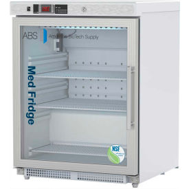ABS Undercounter Glass Door Vaccine Refrigerator 4.6 CuFt Left Hinged ADA NSF Certified 