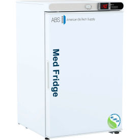 American Biotech Supply Pharmacy Undercounter Freestanding Refrigerator, 2.5 Cu. Ft Cap., Solid Door