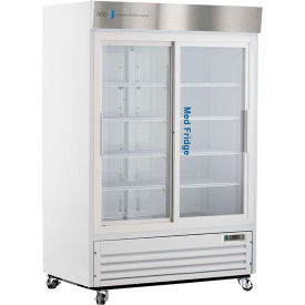 American Biotech PH-ABT-HC-S47G ABS Standard Pharmacy/Vaccine Refrigerator, 47 Cu.Ft., Double Sliding Glass Doors image.