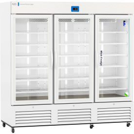 American Biotech Supply Premier Pharmacy Refrigerator 72 Cu. Ft. Capacity Swing Glass Door 