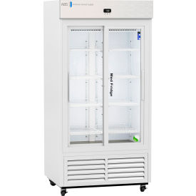 American Biotech Supply Standard Pharmacy Refrigerator 33 Cu. Ft. Capacity Sliding Glass Door 