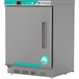 CorePoint Scientific White Diamond Built-In Undercounter Refrigerator 4.5 CuFt SS Door/Left Hinge 