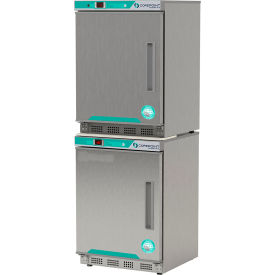 American Biotech PRF092SSSLH-0 CorePoint Scientific White Diamond Refrigerator & Freezer Combo, 9 CuFt, Stainless Steel, Left Hinge image.