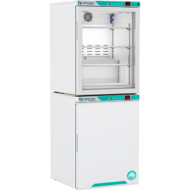 American Biotech PRF122WWG-0 CorePoint Scientific White Diamond Refrigerator & Freezer Combo, 12 Cu.Ft., Glass Door image.