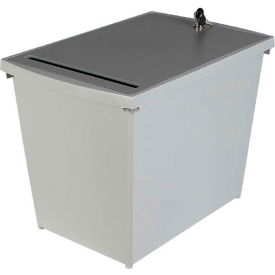 Busch Systems International Inc 103065 Personal Document Container - 9-Gallon Capacity - Gray image.