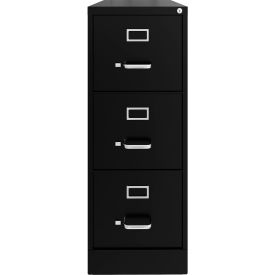 Hirsh Industries Inc 24856 Hirsh Industries® 3 Drawers Vertical File Cabinet, Letter Size, 22"D x 40-3/16"H, Black image.