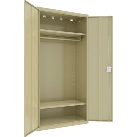 All-Welded Wardrobe Cabinet, 36"W x 18"D x 72"H, Putty view 2