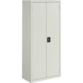Storage Cabinet, 22 - 24 Gauge, 30"W x 15"D x 66"H, Light Gray view 2
