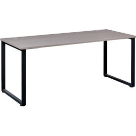 Global Industrial 695586 Interion® Open Plan Office Desk - 48"W x 24"D x 29"H - Gray Top with Black Legs image.