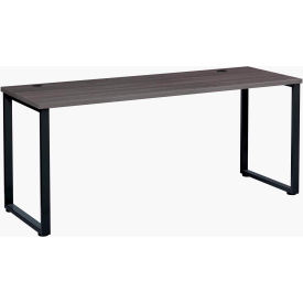 Global Industrial 695589 Interion® Open Plan Office Desk - 48"W x 24"D x 29"H - Charcoal Top with Black Legs image.