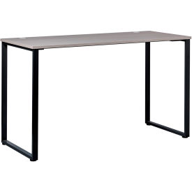 Global Industrial 695592 Interion® Open Plan Standing Height Desk - 48"W x 24"D x 40"H - Gray Top with Black Legs image.