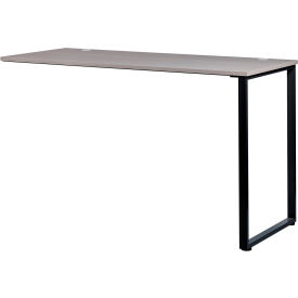 Global Industrial 695624 Interion® Open Plan Standing Height Return Desk - 48"W x 24"D x 40"H - Gray Top w/Black Legs  image.