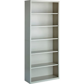 Hirsh 6 Shelf Bookcase 34-1/2"W x 13"D x 82"H Gray