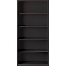 Hirsh 5 Shelf Bookcase 34-1/2"W x 13"D x 72"H Black